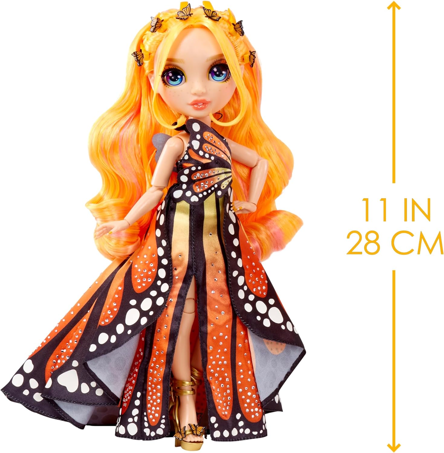 RAINBOW HIGH FANTASTIC FASHION POPPY ROWAN - MUÑECA NARANJA DE 11' Y JUEGO CON 2 TRAJES COMPLETOS DE MUÑECA Y ACCESORIOS - 4