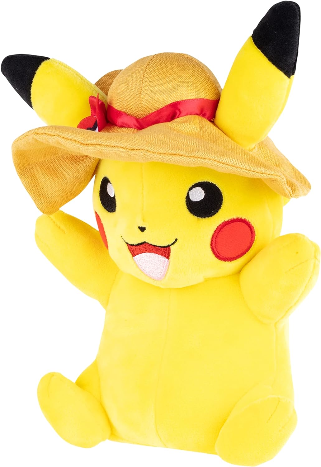POKÉMON PIKACHU DE PELUCHE DE 8.0 IN CON ABALORIO DE POKÉ BALL, GORRO DE VERANO, CON LICENCIA OFICIAL, SUAVE Y LINDO - 2