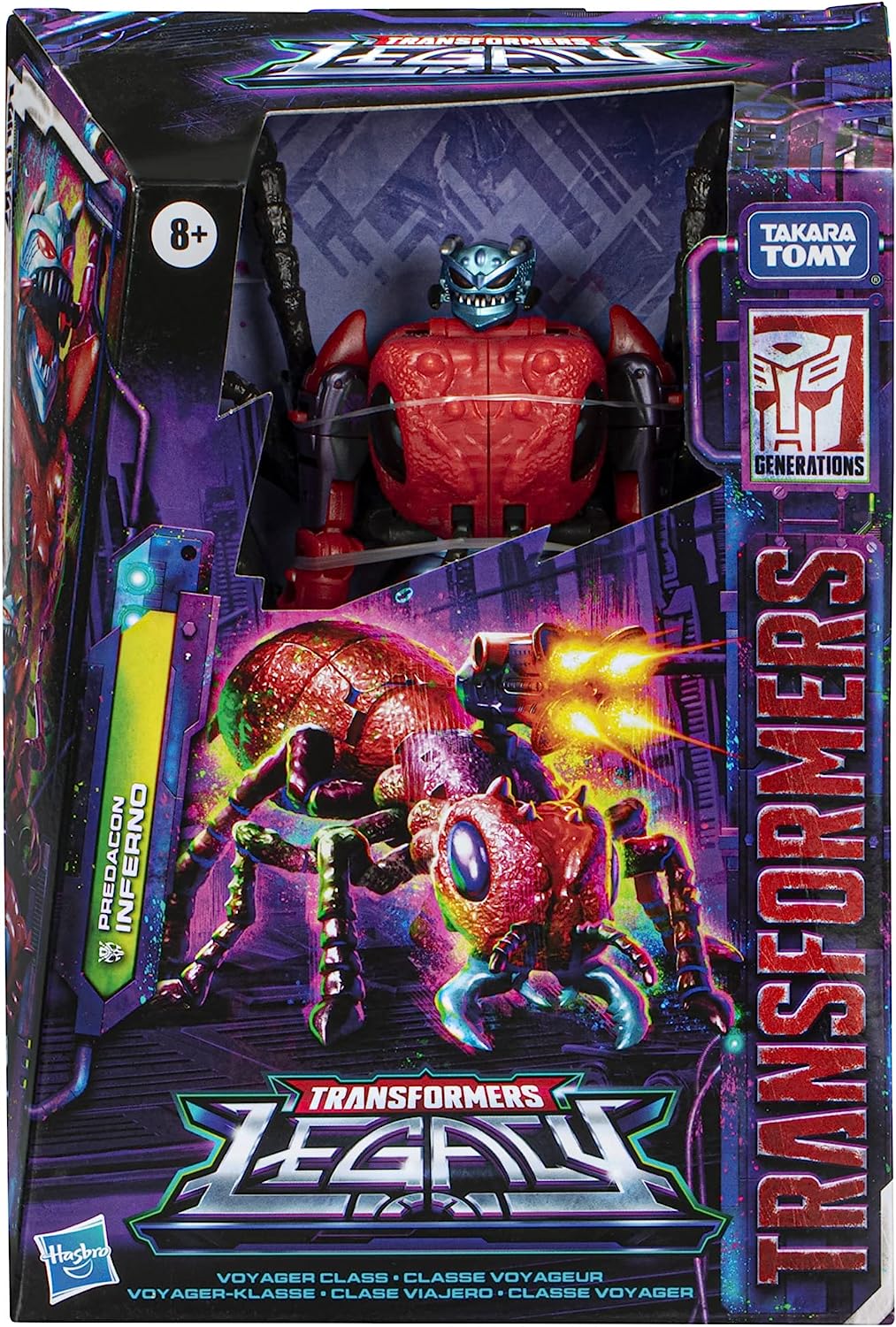 TRANSFORMERS TOYS GENERATIONS LEGACY VOYAGER PREDACON INFERNO FIGURA DE ACCIÓN - 3