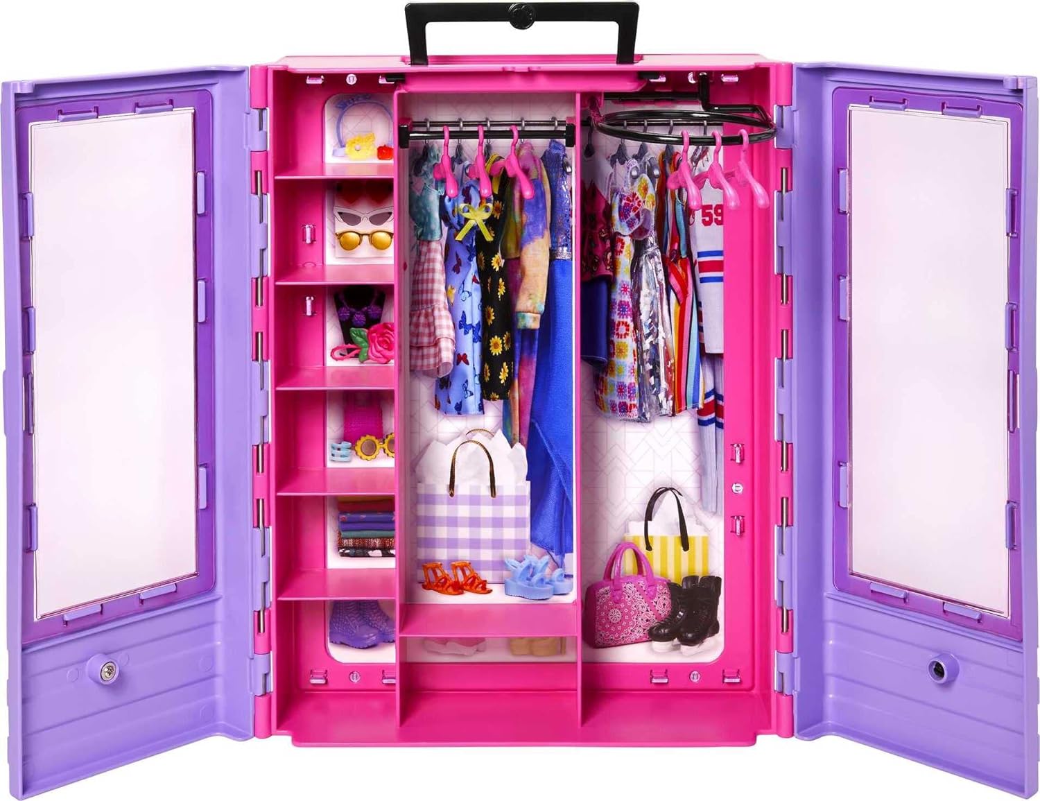 BARBIE FASHIONISTAS ULTIMATE CLOSET - JUGUETE  DE MODA CON MUÑECA, ROPA, ACCESORIOS Y PERCHAS, REGALO PARA NIÑOS DE 3 AÑOS A MAS - 2