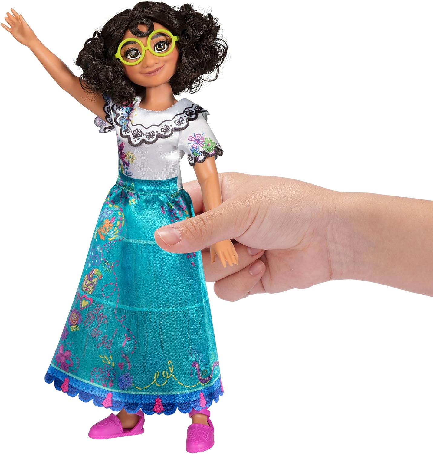 DISNEY ENCANTO MIRABEL - MUÑECA DE MODA CON VESTIDO, ZAPATOS Y LENTES - 3