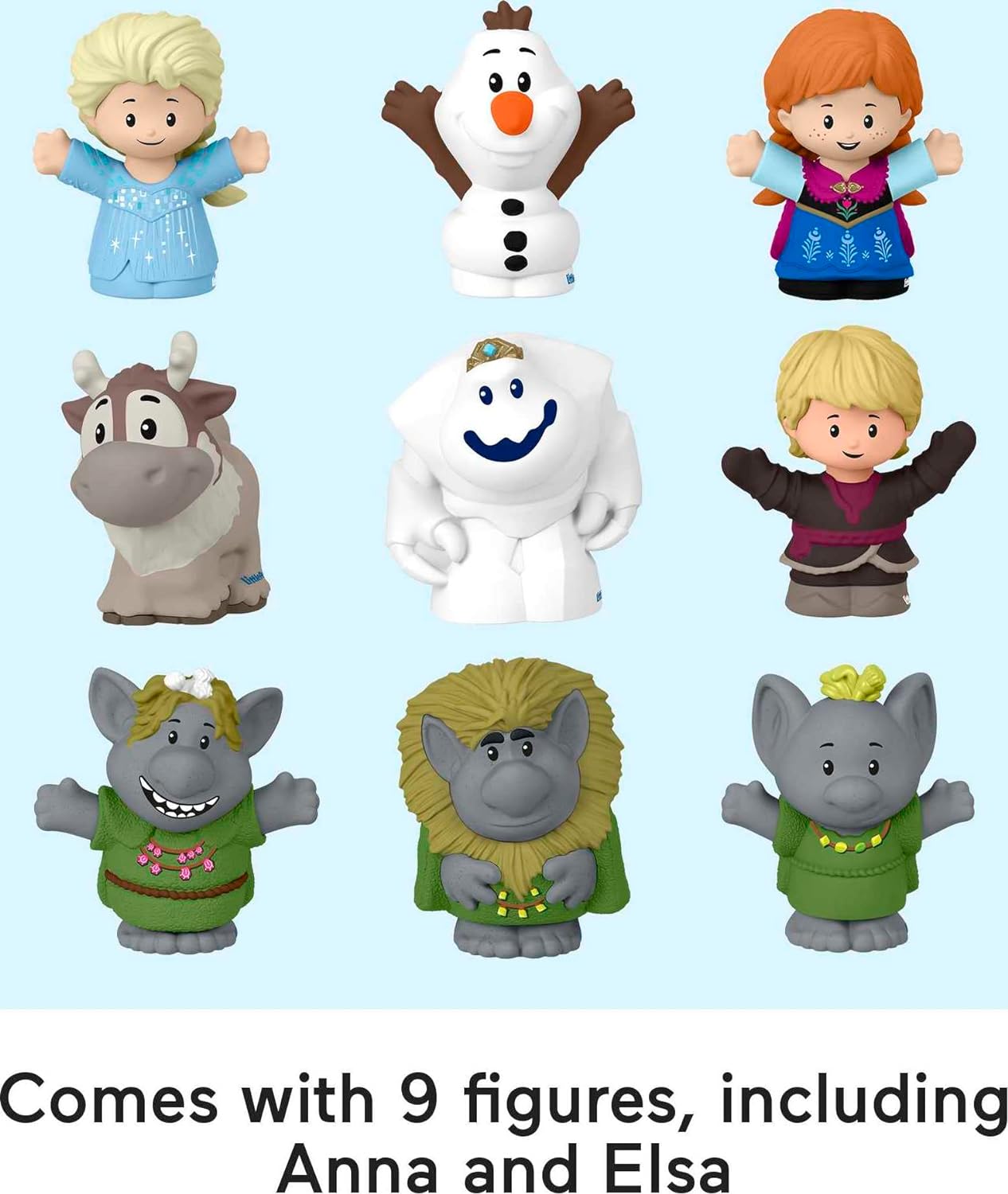 FISHER-PRICE LITTLE PEOPLE PLAYSET DISNEY FROZEN CARRY ALONG CASTLE CASE CON 9 FIGURAS PARA NIÑOS PREESCOLARES - 4