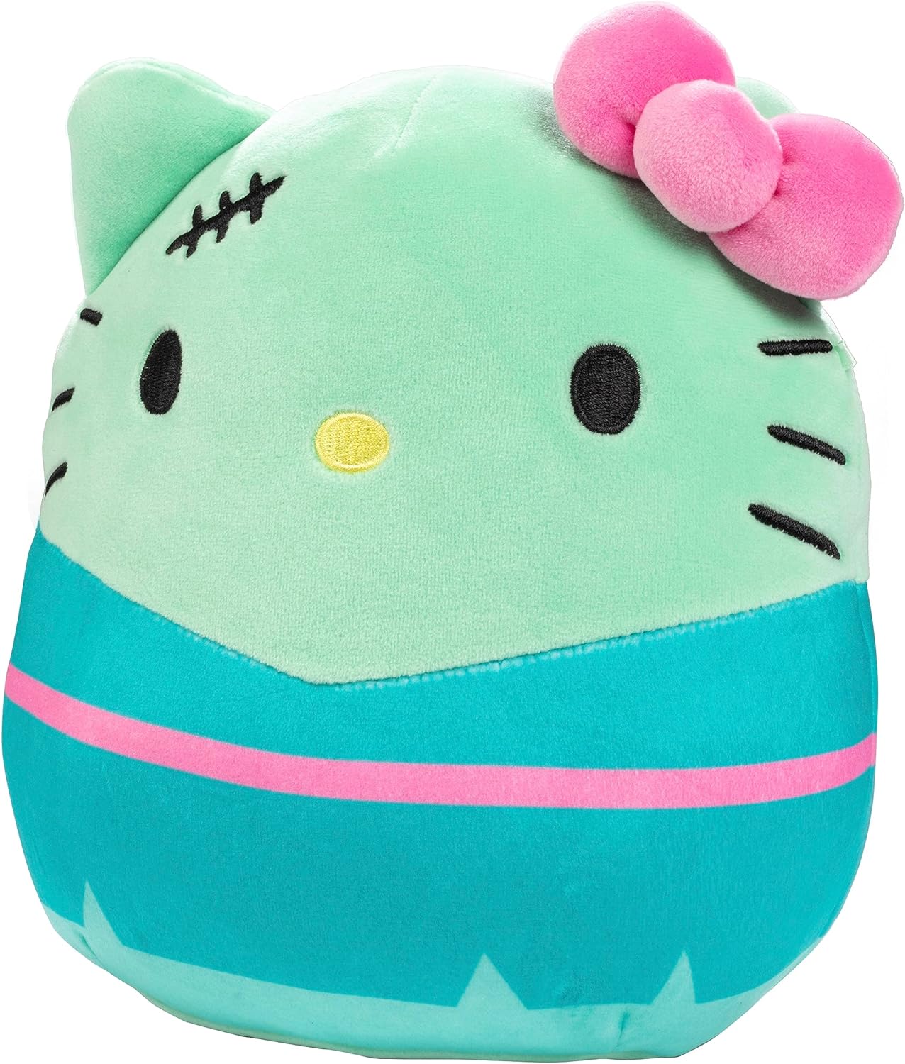 SQUISHMALLOWS HELLO KITTY FRANKENKITTY DE 8', KELLYTOY 2023 DE SANRIO DE HALLOWEEN, JUGUETE DE PELUCHE COLECCIONABLE SUAVE - 3