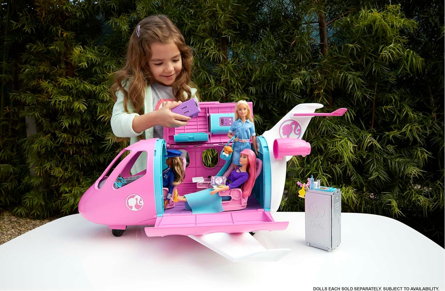 BARBIE JUEGO DE AVIONES, DREAMPLANE CON MÁS DE 15 ACCESORIOS,INCLUYENDO CACHORRO,CARRITO DE APERITIVOS,ASIENTOS RECLINABLES Y MÁS - 2
