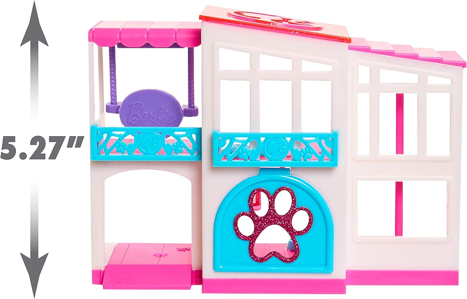 BARBIE PET DREAMHOUSE JUEGO DE 2 CARAS, 10 PIEZAS, INCLUYE MASCOTAS Y ACCESORIOS - 3