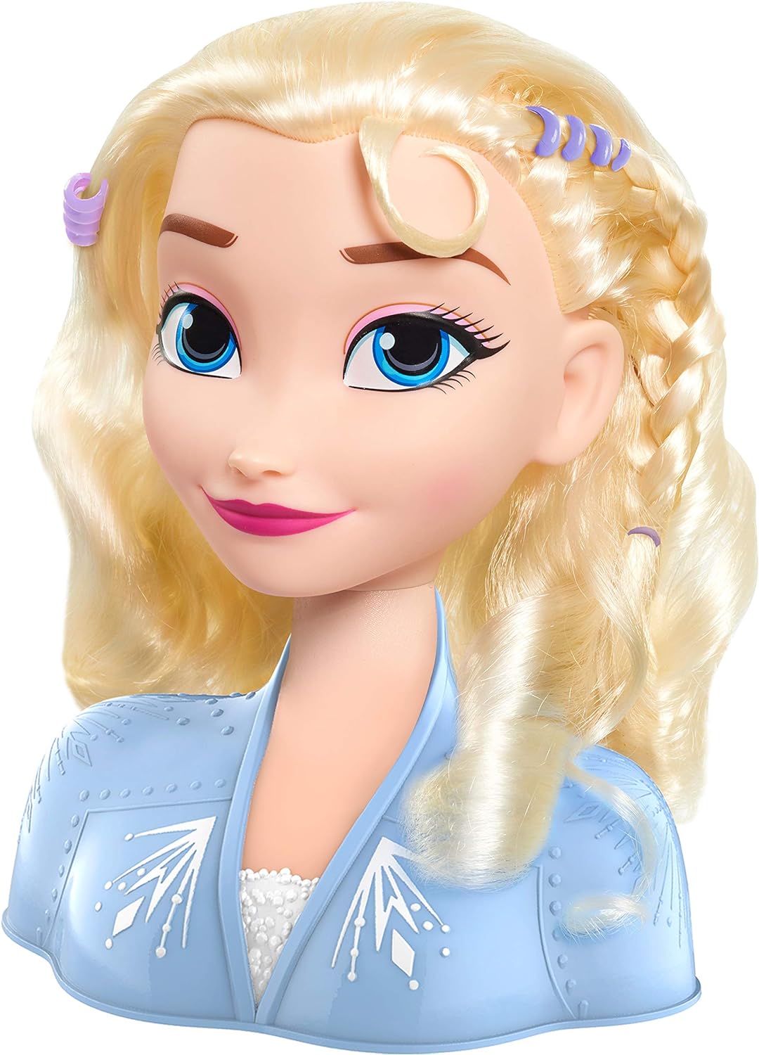 JUST PLAY - CABEZAL DE PEINADO ELSA DE DISNEY 2, 18 PIEZAS, INCLUYE ACCESORIOS PARA USAR Y COMPARTIR, RUBIO, PEINADO DE CABELLO - 3