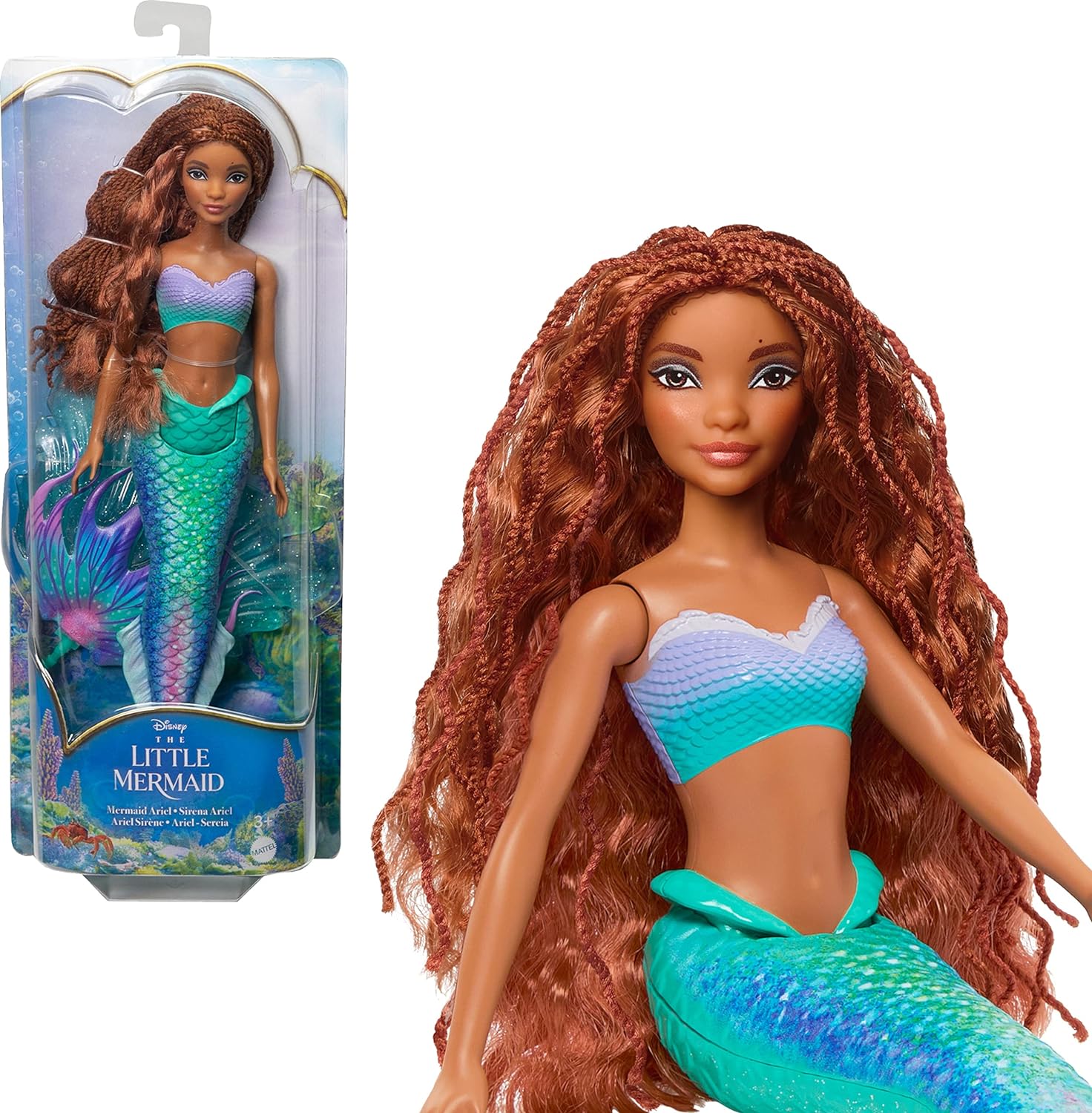 MUÑECA ARIEL DE DISNEY, LA SIRENITA, MUÑECA DE MODA DE SIRENA CON ATUENDO EXCLUSIVO, JUGUETES INSPIRADOS EN LA SIRENITA DE DISNEY - 1
