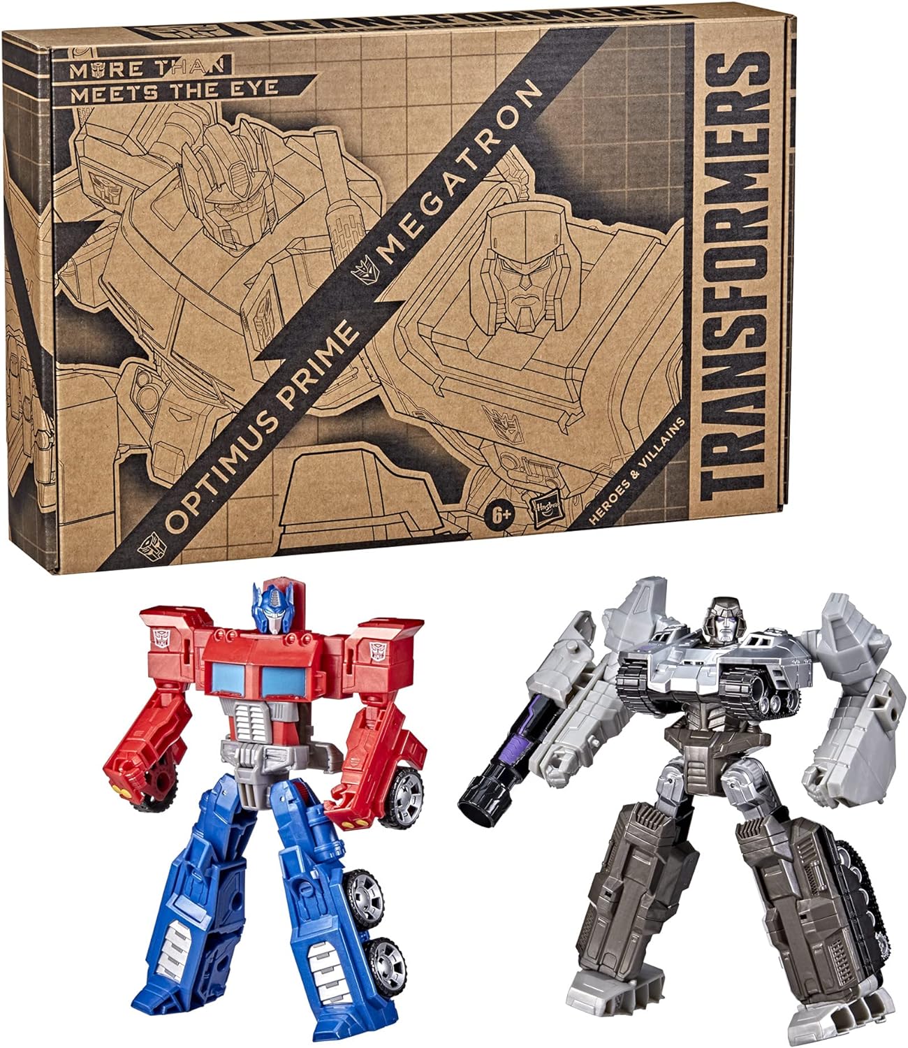 TRANSFORMERS TOYS HEROES AND VILLAINS OPTIMUS PRIME Y MEGATRON DE 2 FIGURAS DE ACCIÓN, 7 PULGADAS - 3