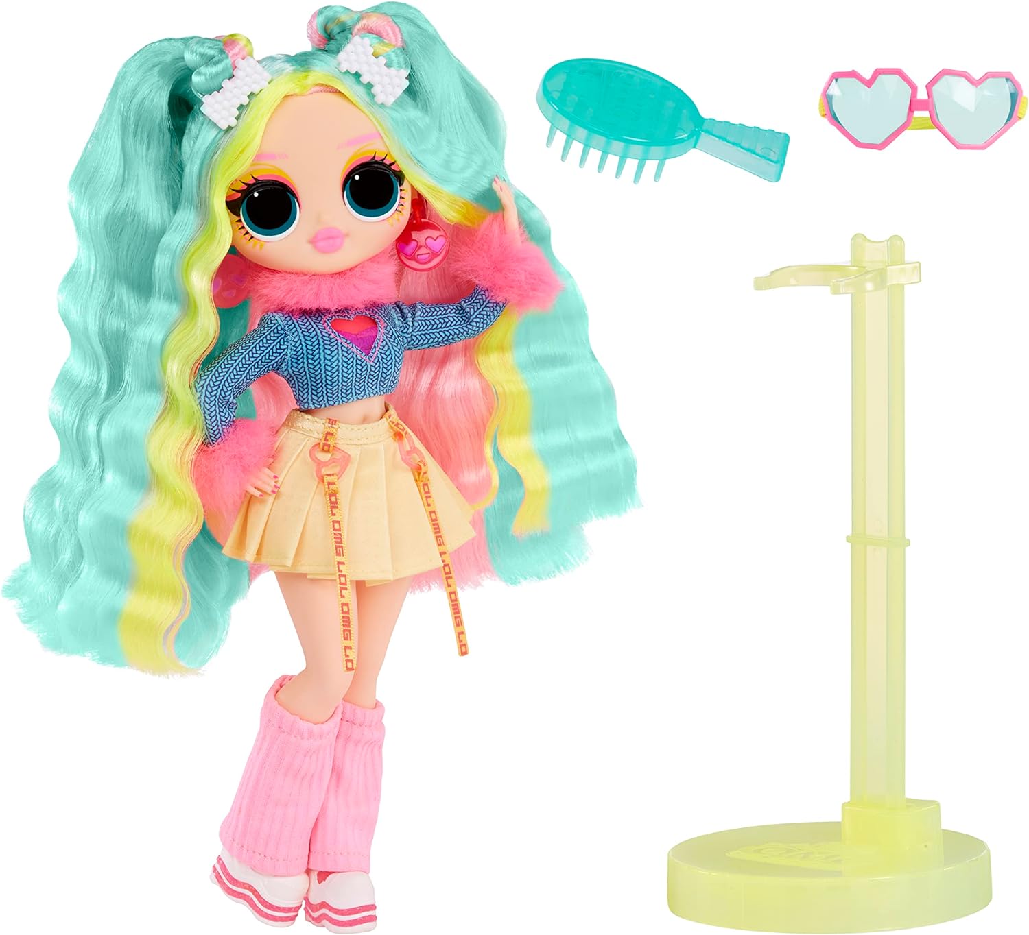 LOL SURPRISE OMG SUNSHINE COLOR CHANGE BUBBLEGUM DJ FASHION DOLL CON CABELLO QUE CAMBIA DE COLOR Y MODAS Y MÚLTIPLES SORPRESAS - 3