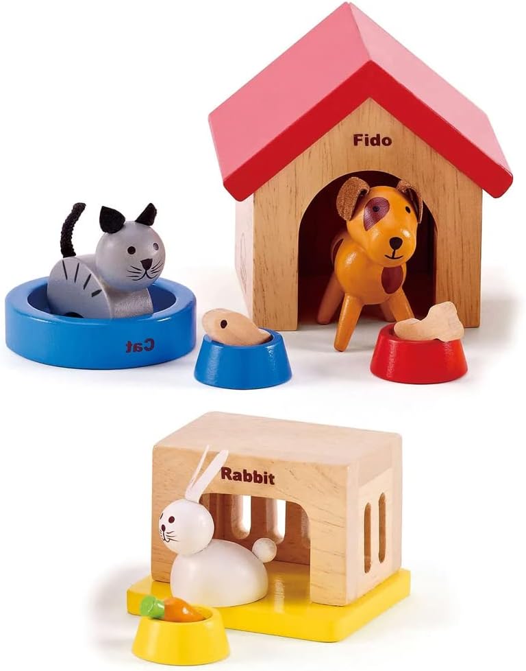 ANIMALES DE MADERA PARA CASAS DE MUÑECAS FAMILY PETS DE HAPE - 3