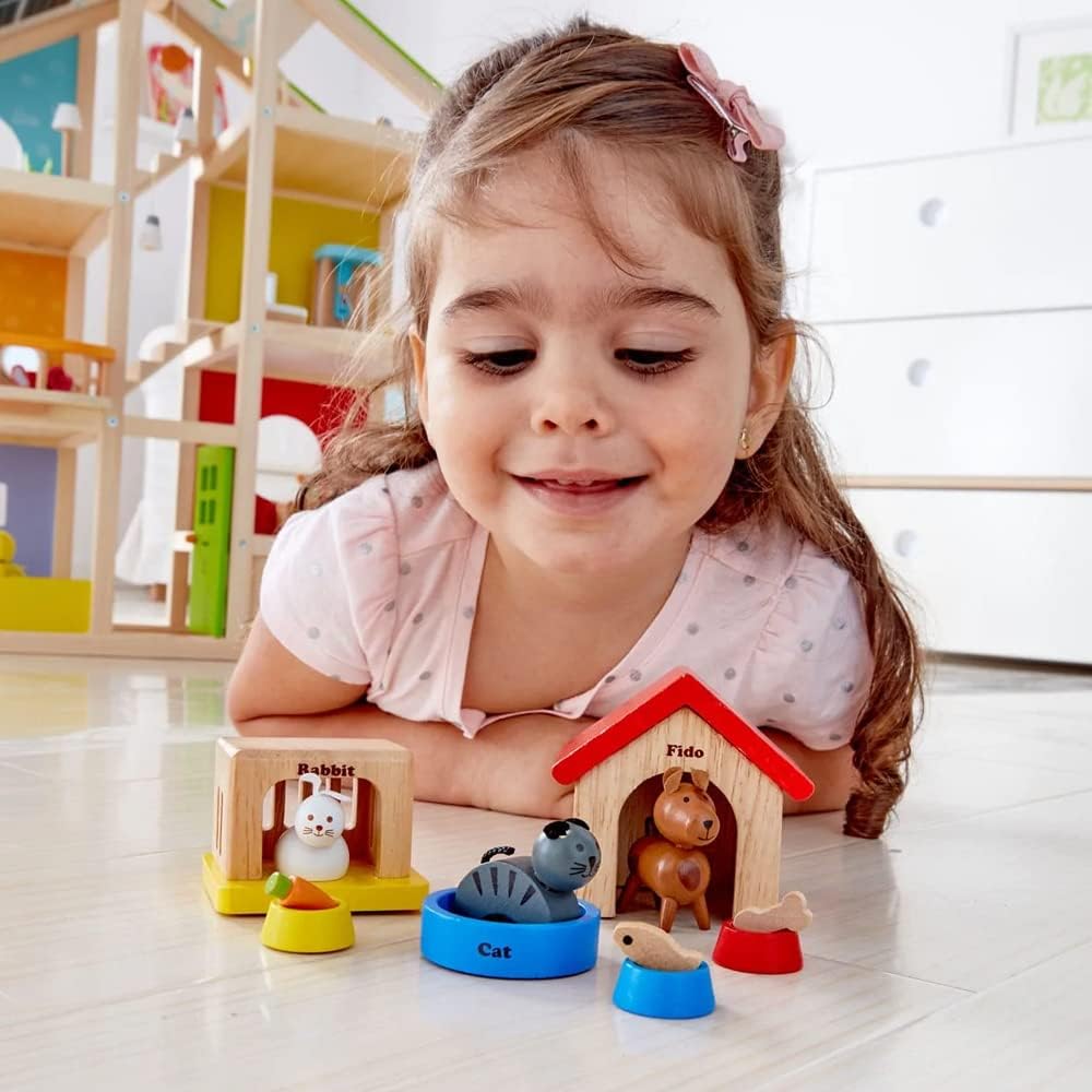 ANIMALES DE MADERA PARA CASAS DE MUÑECAS FAMILY PETS DE HAPE - 4