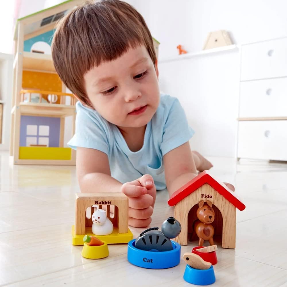 ANIMALES DE MADERA PARA CASAS DE MUÑECAS FAMILY PETS DE HAPE - 5