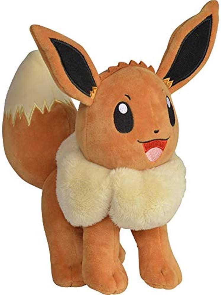 POKÉMON JUGUETE DE PELUCHE EEVEE DE 8 PULGADAS, CON LICENCIA OFICIAL, GRAN REGALO PARA NIÑOS - 1