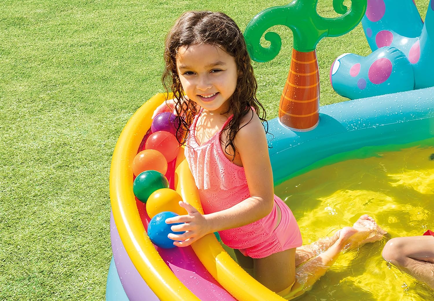 CENTRO DE JUEGO INFLABLE TIERRA DE DINOSAURIOS DE INTEX, 31 X 90 X 44 PULGADAS, A PARTIR DE 2 AÑOS - 4
