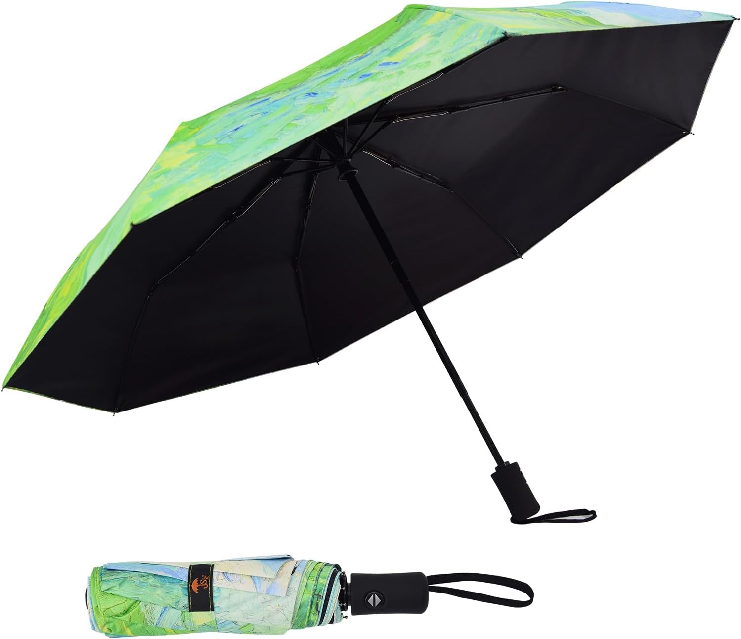 SOMBRILLA DE VIAJE RESISTENTE AL VIENTO, AUTOMÁTICO, LIGERO, IRROMPIBLE, DE GRAN EFICIENCIA, DE SY COMPACT - 1