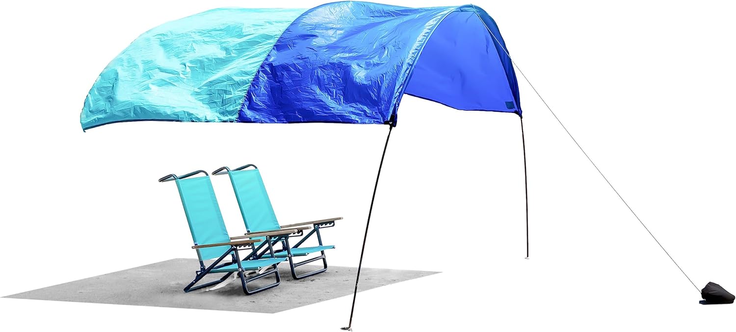 SHIBUMI SHADE MINI, EL TOLDO DE PLAYA  WIND-POWERED®, PROPORCIONA 75 PIES DE SOMBRA, COMPACTO Y FÁCIL DE TRANSPORTAR - 1