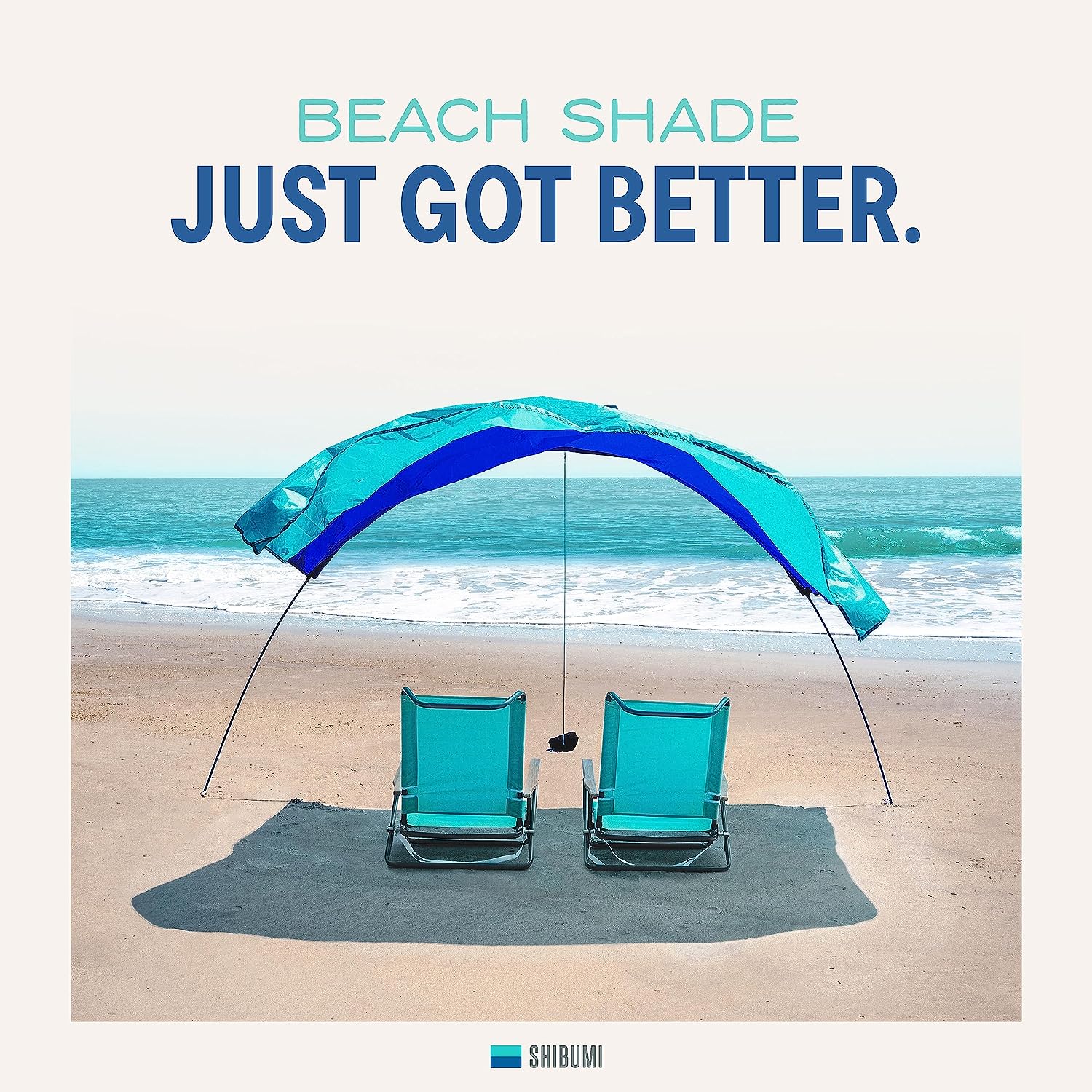 SHIBUMI SHADE MINI, EL TOLDO DE PLAYA  WIND-POWERED®, PROPORCIONA 75 PIES DE SOMBRA, COMPACTO Y FÁCIL DE TRANSPORTAR - 2
