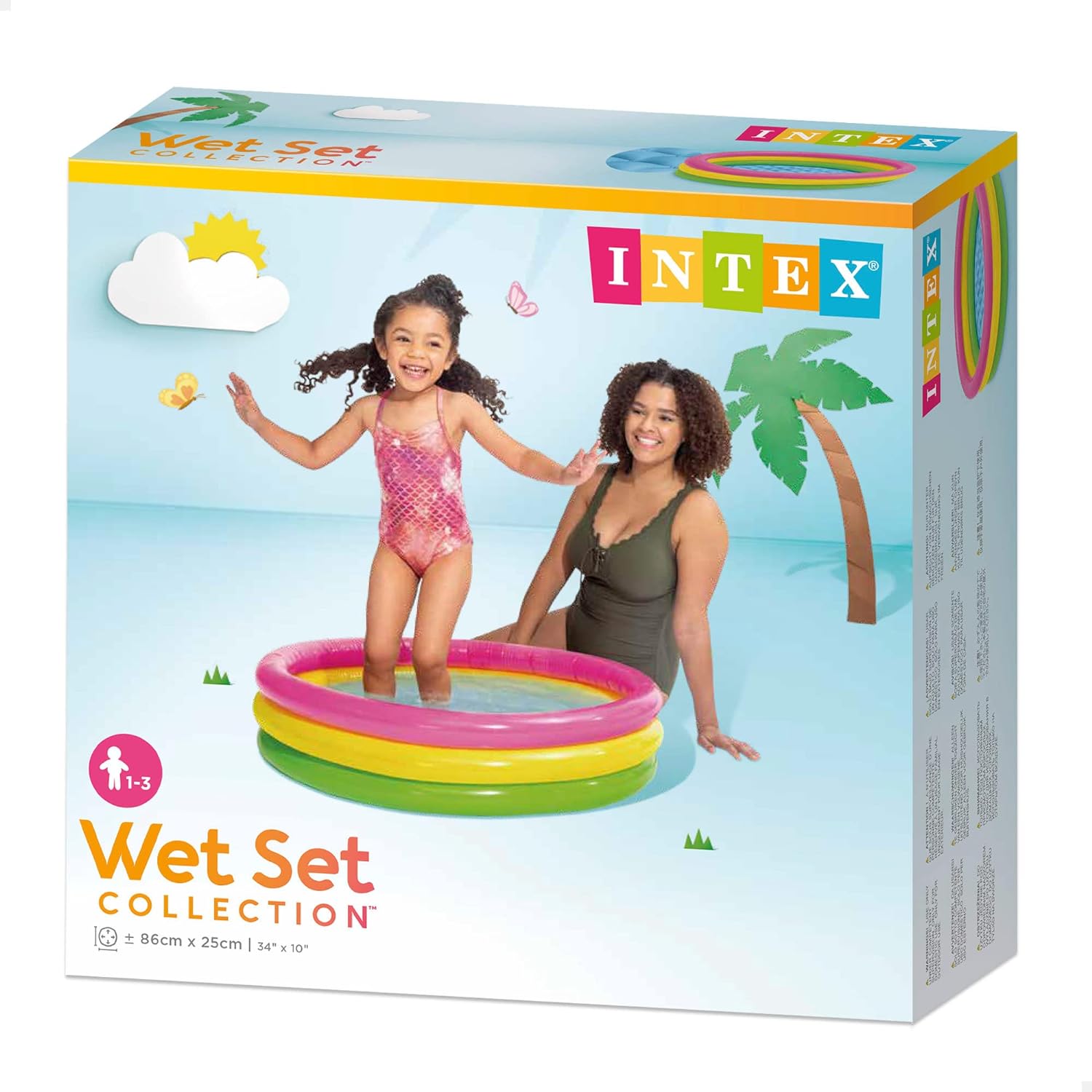 PISCINA PEQUEÑA PARA BEBÉ DE LUZ DEL SOL, DE INTEX, PAQUETE DE 10, EL COLOR PUEDE VARIAR - 3