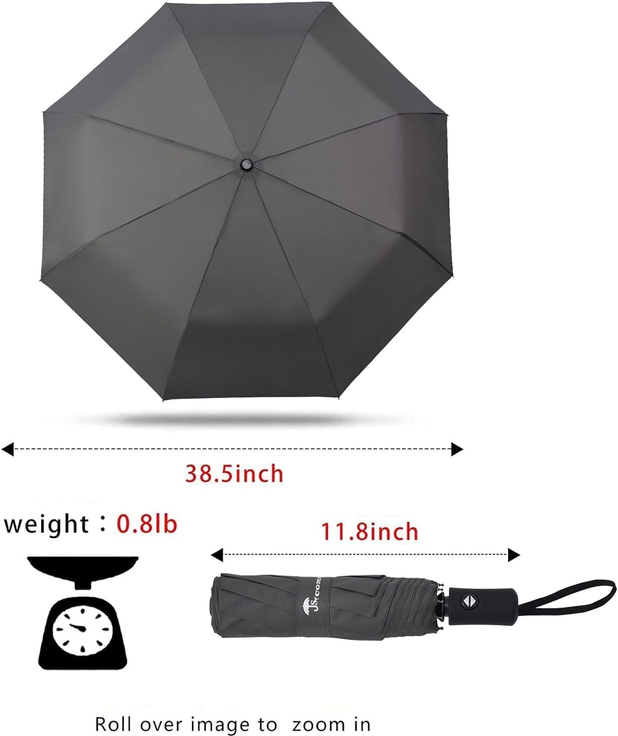 SOMBRILLA DE VIAJE RESISTENTE AL VIENTO, AUTOMÁTICO, LIGERO, IRROMPIBLE, DE GRAN EFICIENCIA, DE SY COMPACT - 4