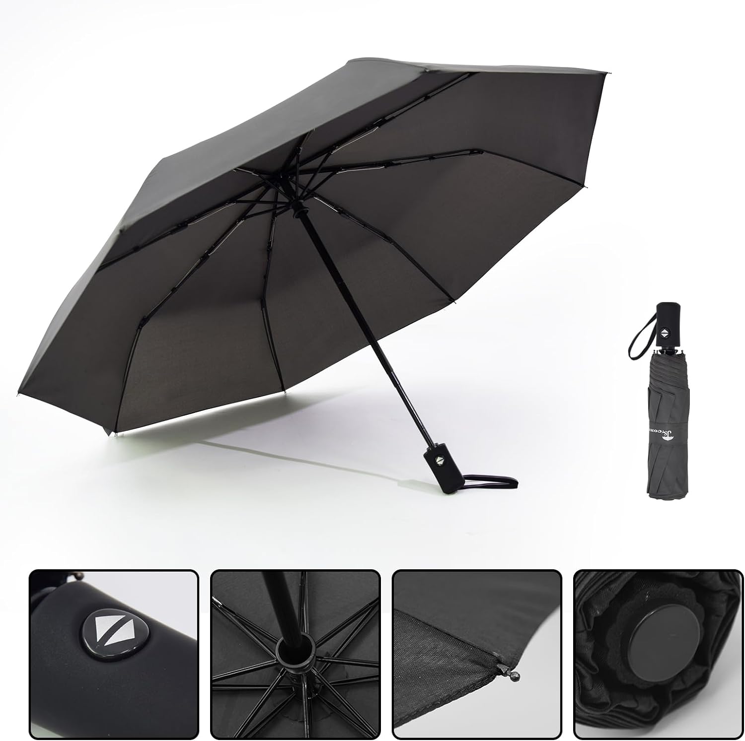SOMBRILLA DE VIAJE RESISTENTE AL VIENTO, AUTOMÁTICO, LIGERO, IRROMPIBLE, DE GRAN EFICIENCIA, DE SY COMPACT - 5