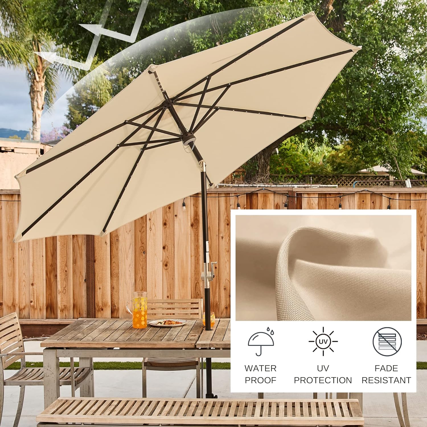 SOMBRILLA DE PATIO EAST OAK | BEIGE - 3