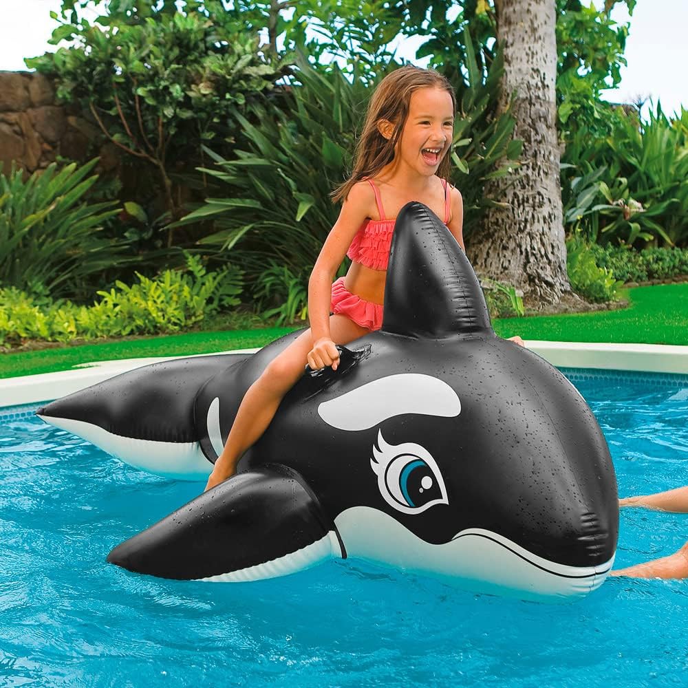 INTEX BALLENA INFLABLE PARA PISCINA, 76 X 47 PULGADAS, PARA MAYORES DE 3 AÑOS - 5