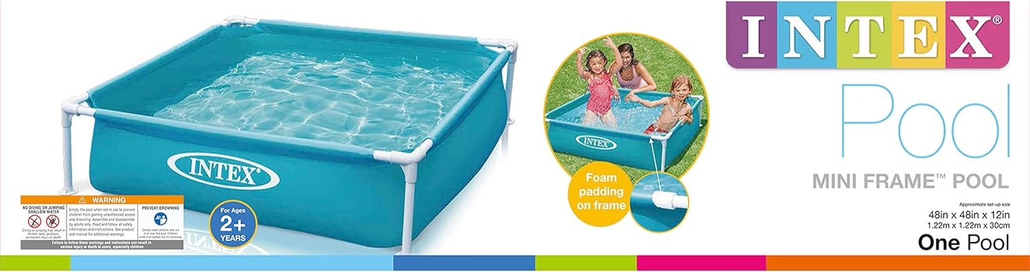 PISCINA DE MARCO INTEX MINI , KIT DE MANTENIMIENTO, AZUL - 3