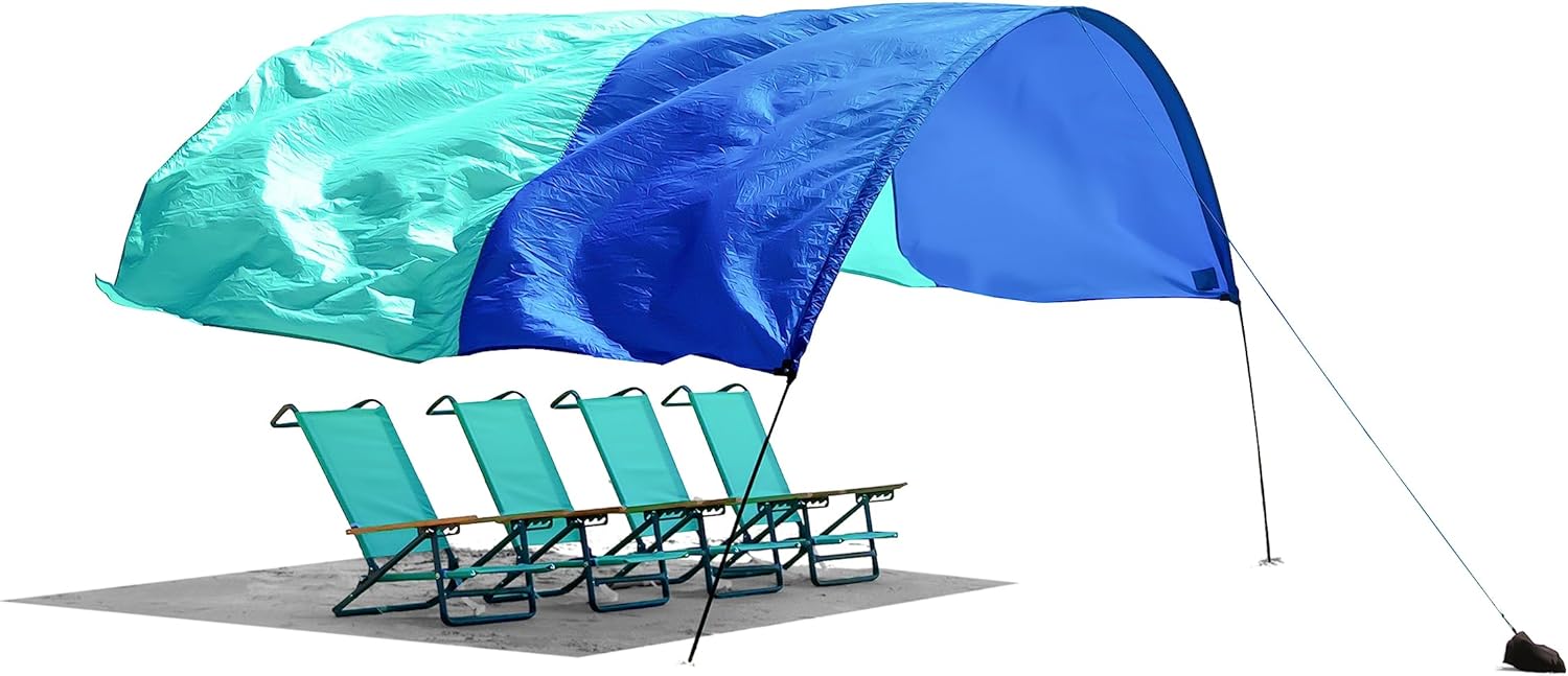 SHIBUMI SHADE® - LA MEJOR SOMBRA DE PLAYA DEL MUNDO. DISEÑADO Y COSIDO EN ESTADOS UNIDOS. LA SOMBRA DE PLAYA CON VIENTO. - 1