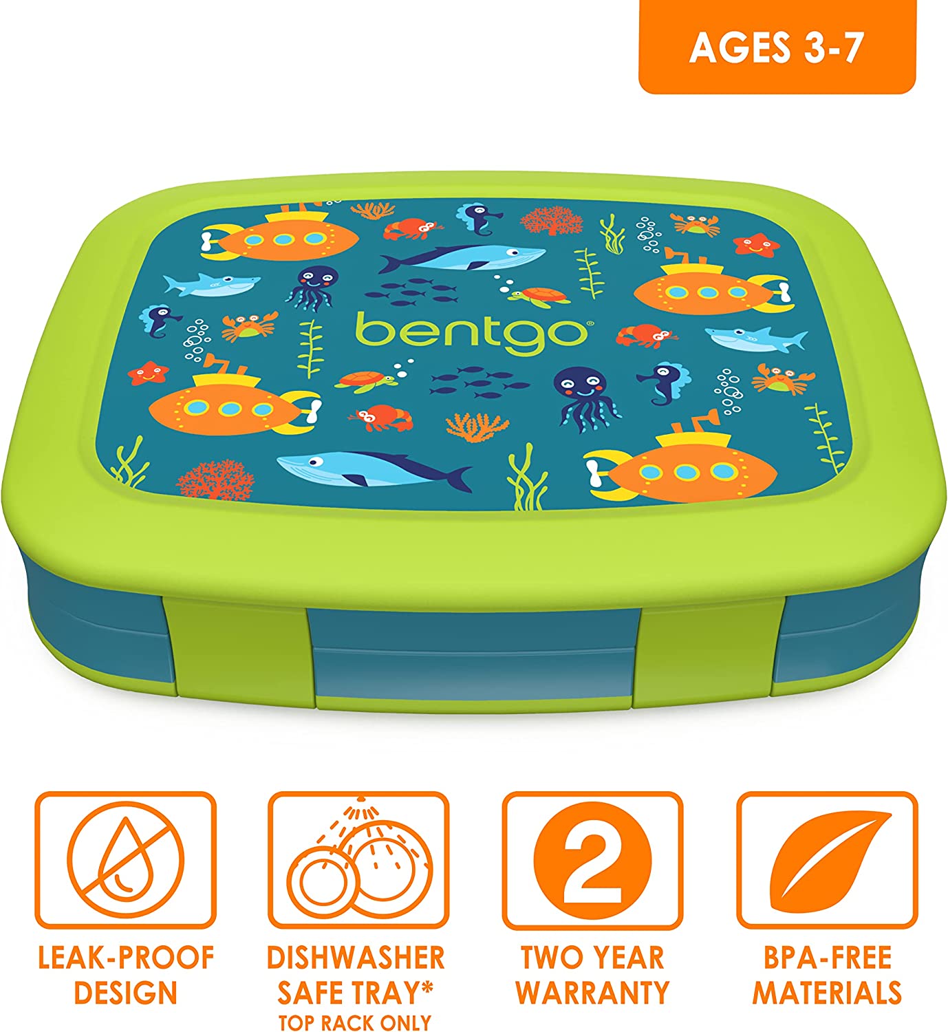 BENTGO KIDS PRINTS - LONCHERA PARA NIÑOS A PRUEBA DE FUGAS - 3
