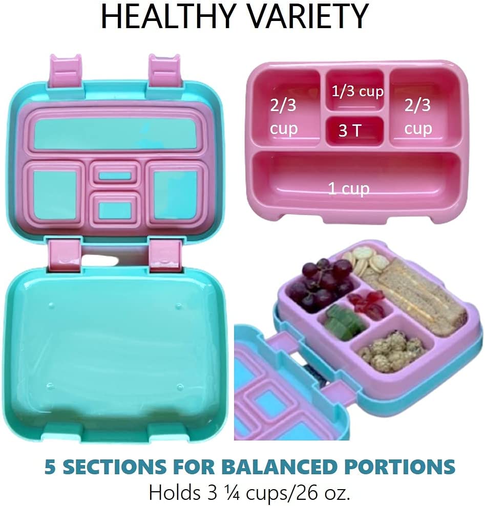 LONCHERA BENTO INFANTIL, 5 SECCIONES PARA CONTROL DE PORCIONES - 5