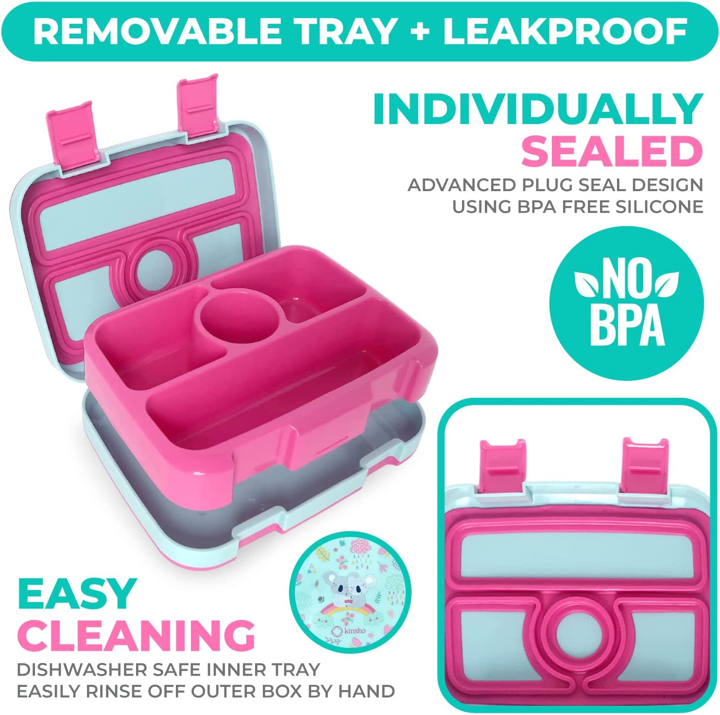 LONCHERA BENTO PARA NIÑOS Y NIÑAS PEQUEÑOS - 4