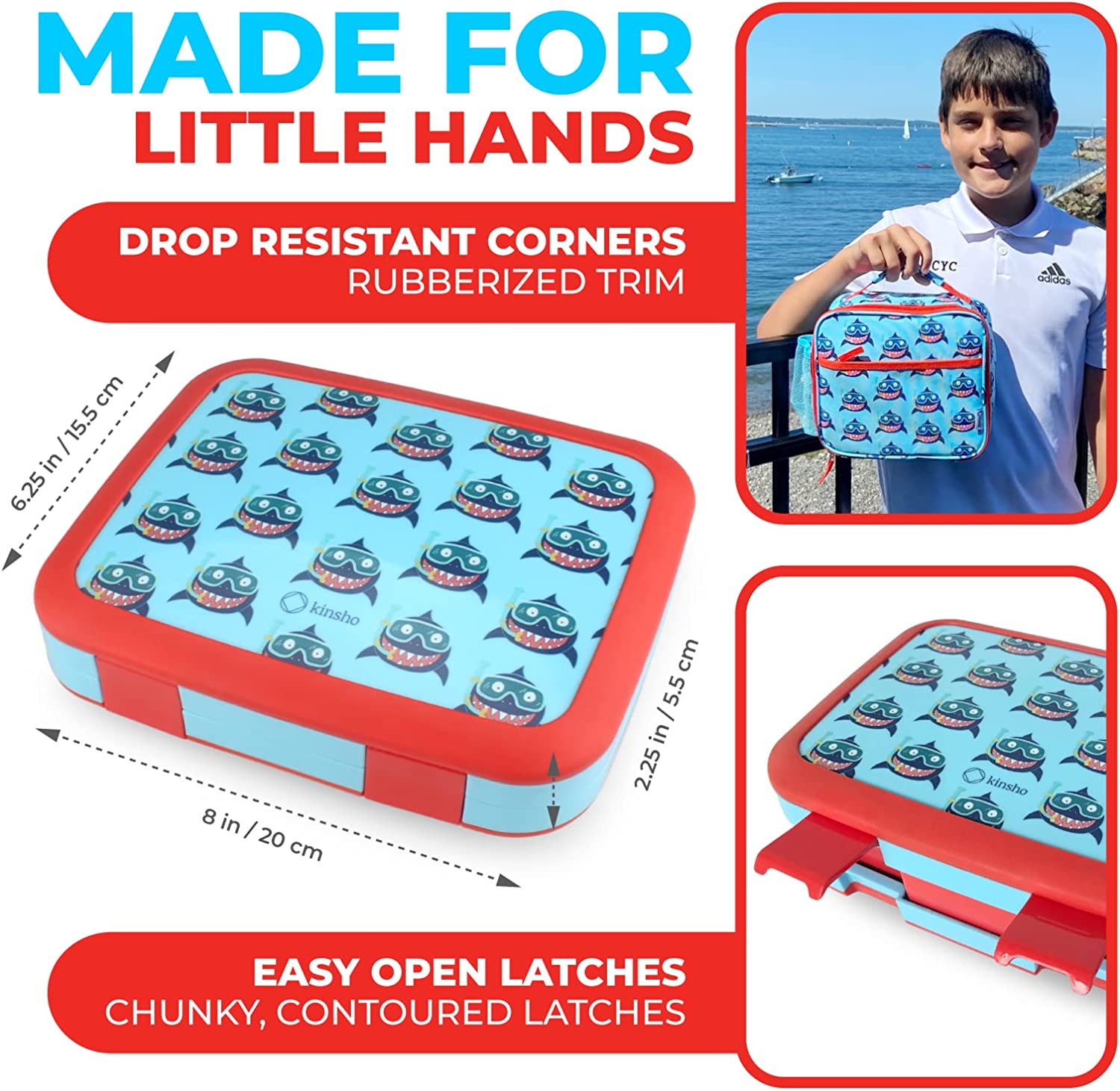 LONCHERA BENTO CON BOLSO DE AISLAMIENTO, BOTELLA DE AGUA Y BOLSA DE HIELO PARA NIÑOS - 3