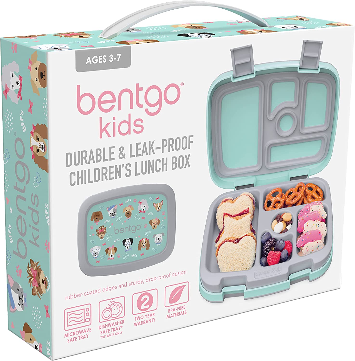 BENTGO KIDS PRINTS - LONCHERA PARA NIÑOS, A PRUEBA DE DERRAMES - 6
