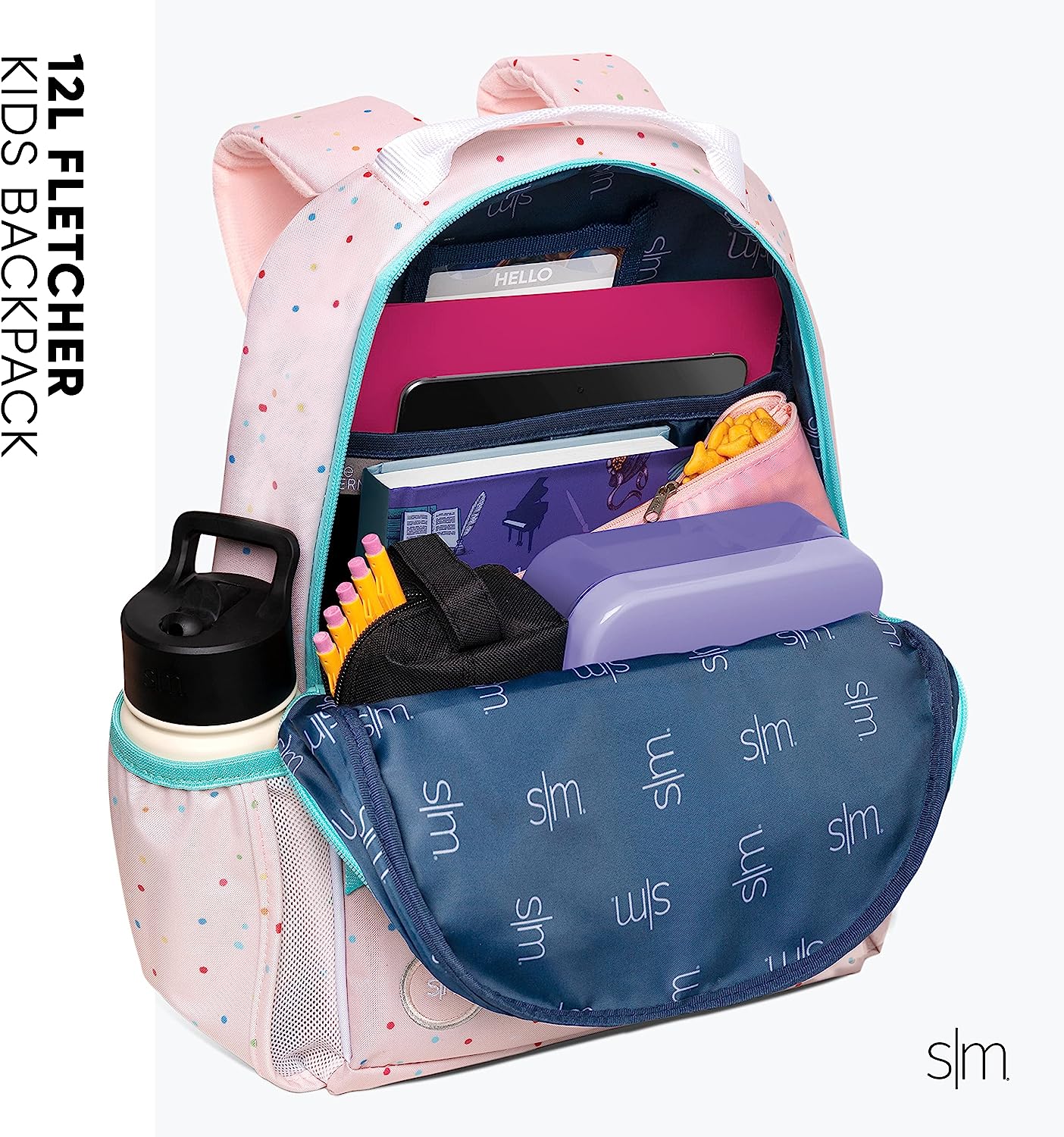 SIMPLE MODERN MOCHILA PARA NIÑOS PEQUEÑOS Y NIÑAS, - BAILARINA ROSA, NIÑOS-12L - 3