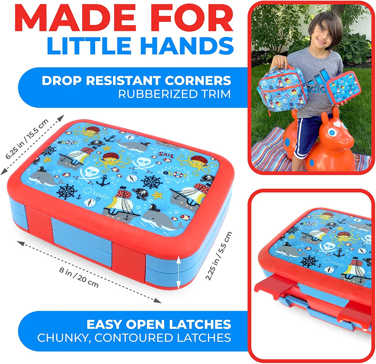 BENTO BOX, BOLSA DE ALMUERZO AISLADA, BOLSA DE HIELO Y BOTELLA DE AGUA PARA NIÑOS - 3