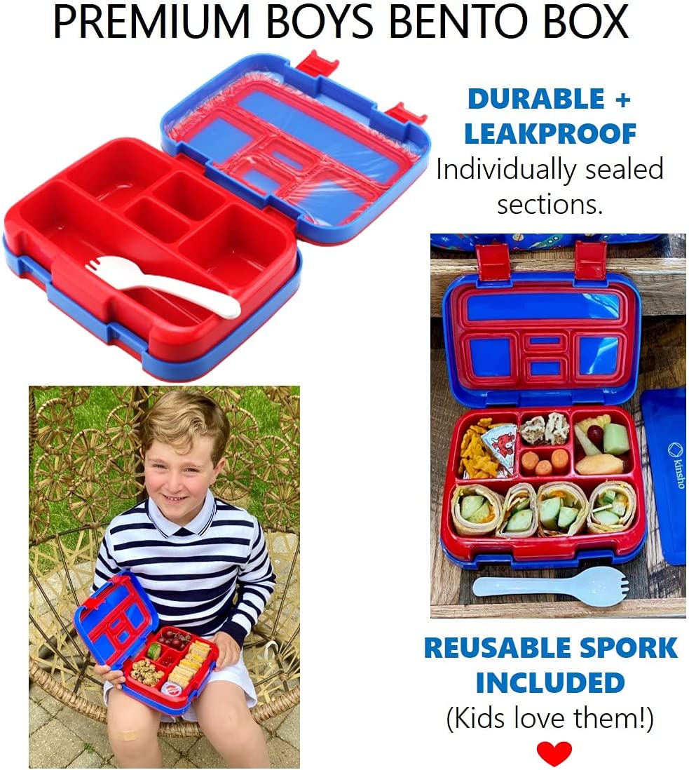LONCHERA BENTO INFANTIL, 5 SECCIONES PARA CONTROL DE PORCIONES - 2