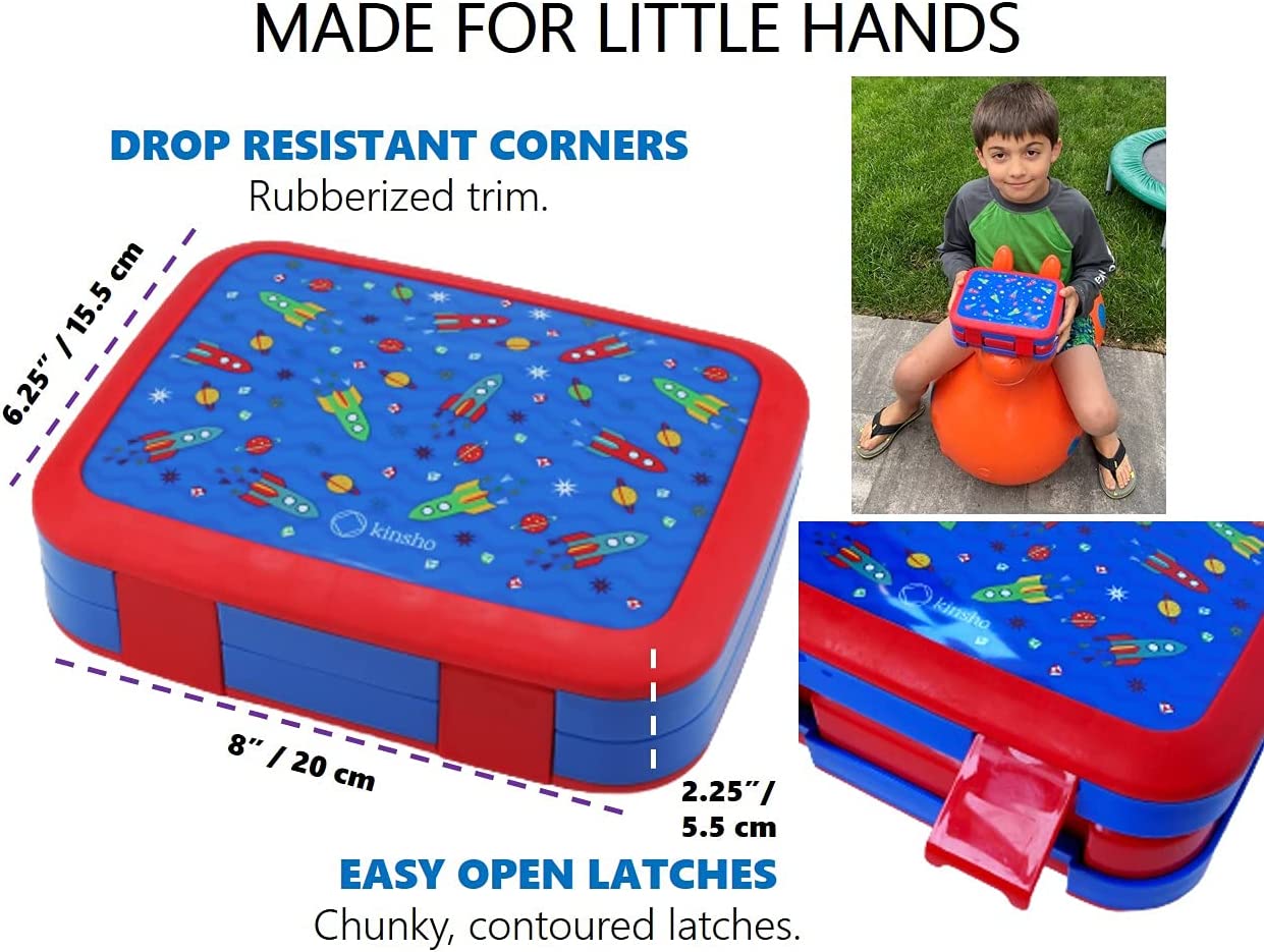 LONCHERA BENTO INFANTIL, 5 SECCIONES PARA CONTROL DE PORCIONES - 3