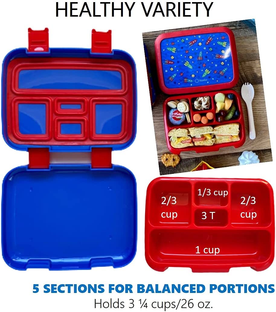 LONCHERA BENTO INFANTIL, 5 SECCIONES PARA CONTROL DE PORCIONES - 4