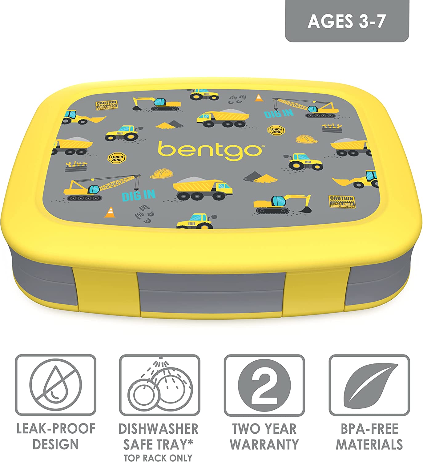 BENTGO KIDS PRINTS - LONCHERA PARA NIÑOS A PRUEBA DE FUGAS - 3