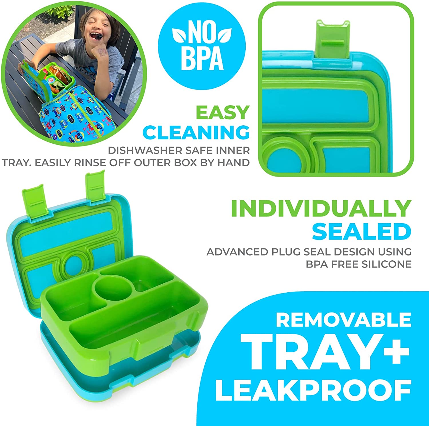LONCHERA BENTO CON BOLSA DE AISLAMIENTO, BOTELLA DE AGUA Y BOLSA DE HIELO - 4