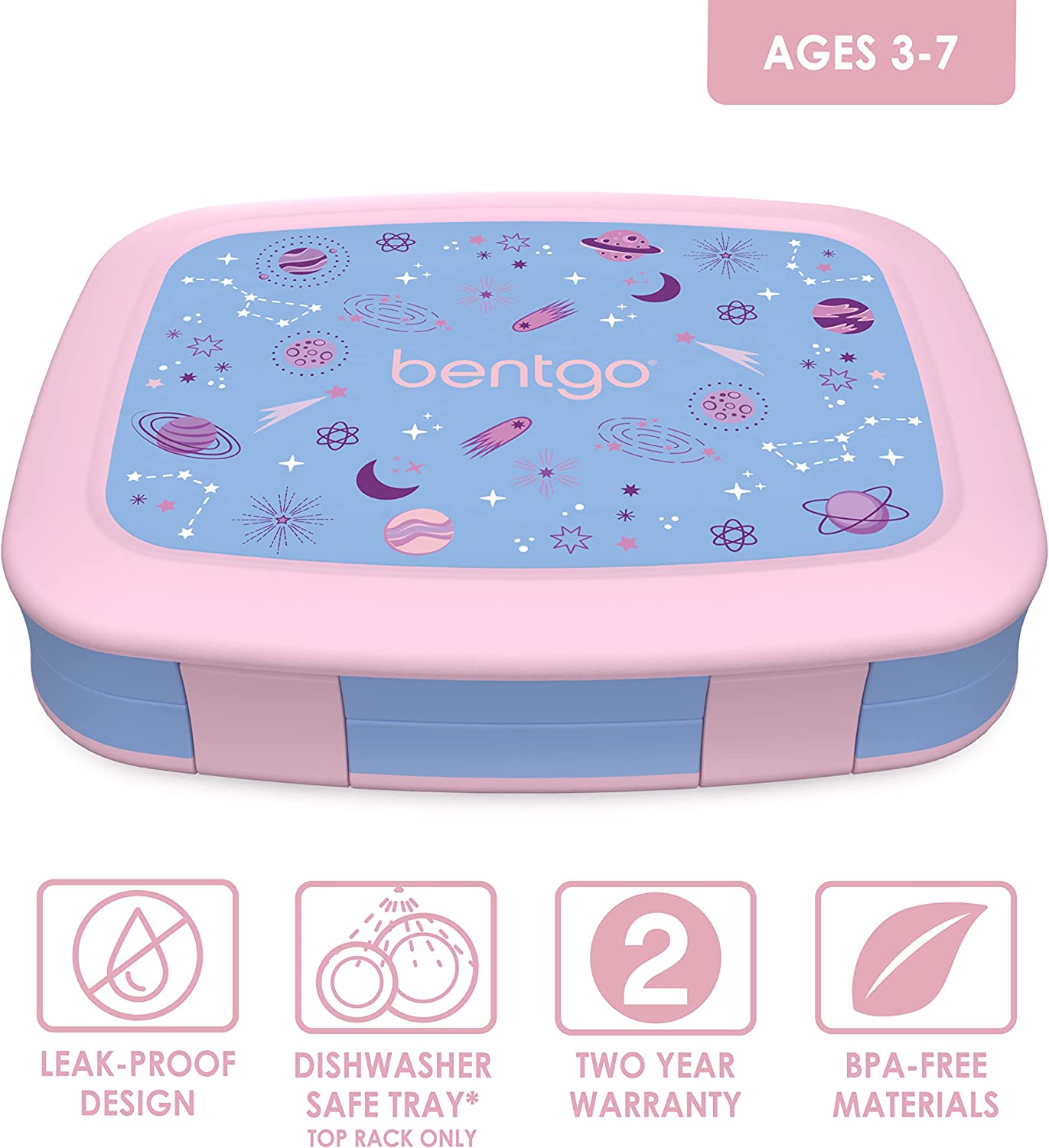 BENTGO KIDS PRINTS - LONCHERA PARA NIÑOS A PRUEBA DE FUGAS - 3