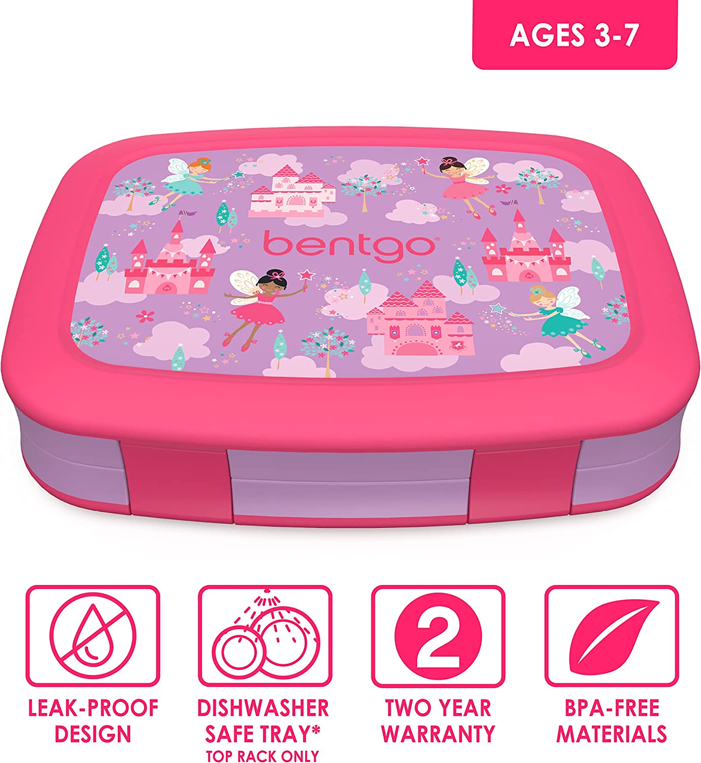 BENTGO KIDS PRINTS - LONCHERA PARA NIÑOS, A PRUEBA DE DERRAMES - 3