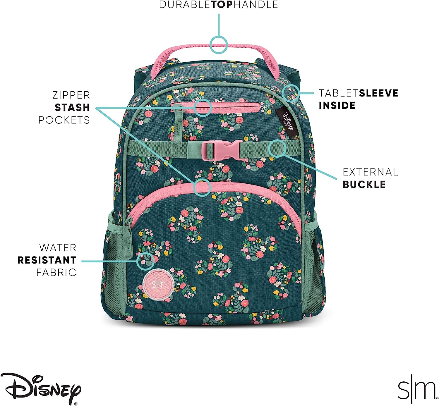 SIMPLE MODERN MOCHILA PARA NIÑOS PEQUEÑOS Y NIÑAS, DE ARCOÍRIS PRINCESA, NIÑOS - 6