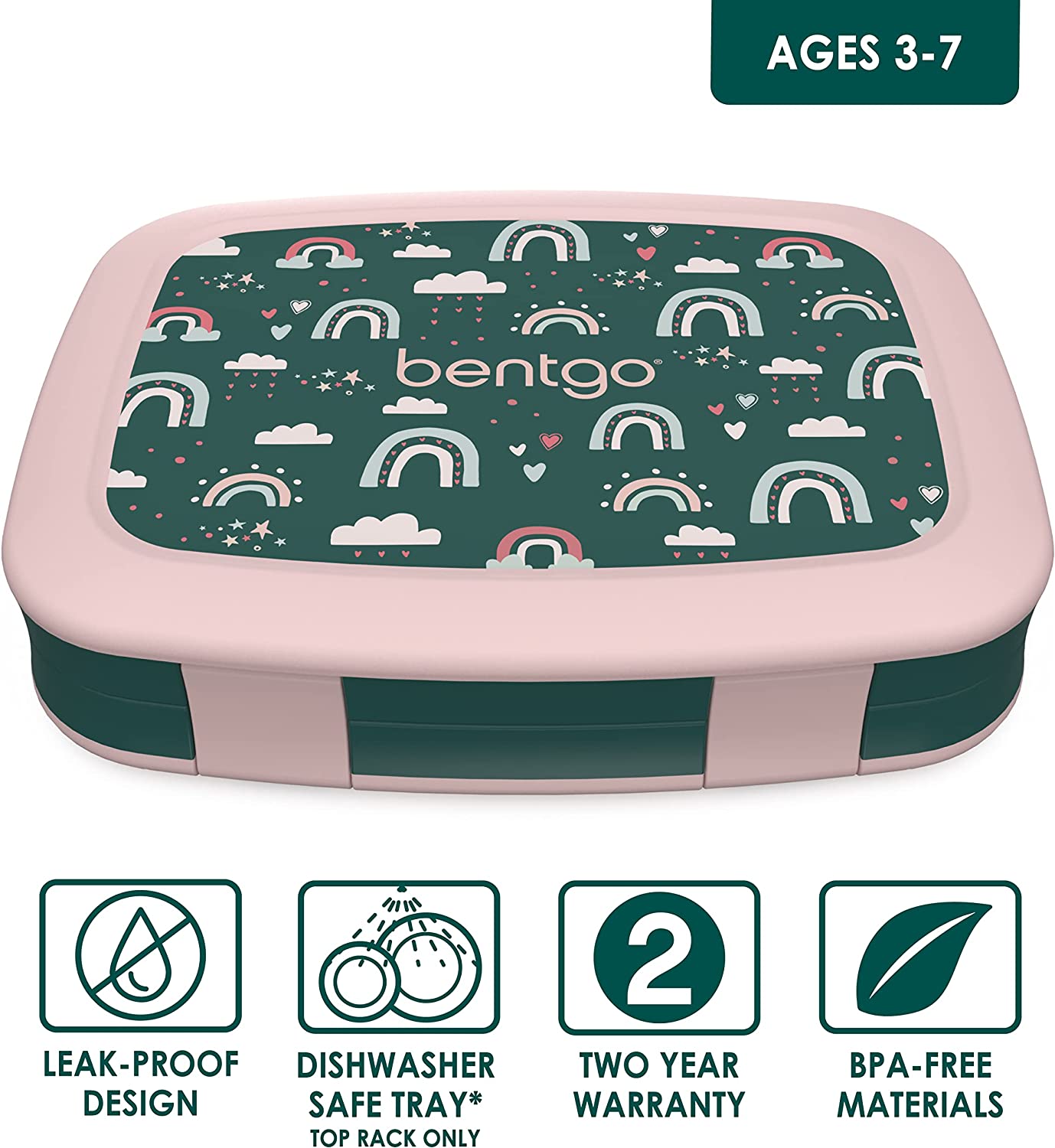 BENTGO - LONCHERA ESTAMPADA PARA NIÑOS, A PRUEBA DE DERRAMES - 3