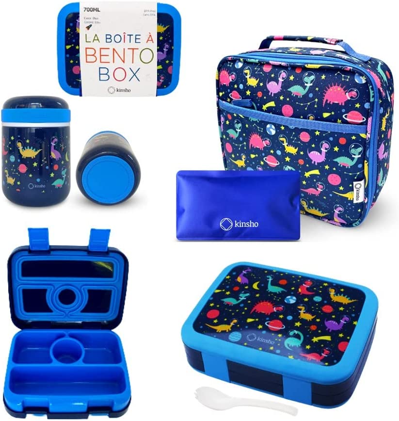 LONCHERA BENTO PARA NIÑOS CON TARRO PARA ALIMENTOS TÉRMICO PARA SOPA O ALIMENTOS CALIENTES - 1