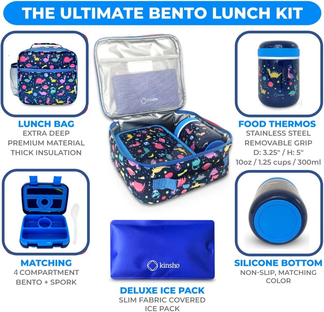 LONCHERA BENTO PARA NIÑOS CON TARRO PARA ALIMENTOS TÉRMICO PARA SOPA O ALIMENTOS CALIENTES - 2
