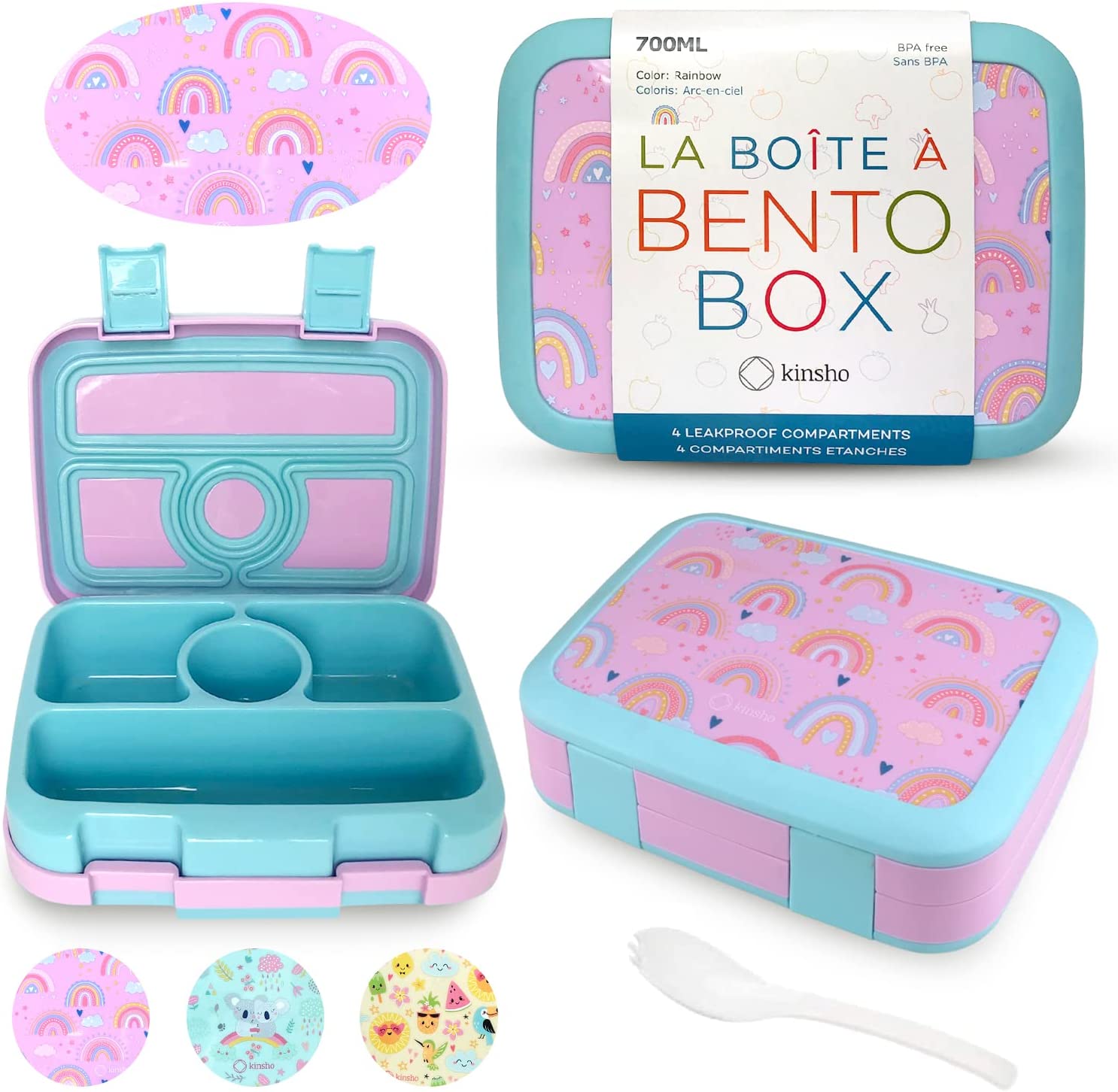 LONCHERA BENTO PARA NIÑOS, RECIPIENTES DE PREPARACIÓN DE COMIDAS - 1