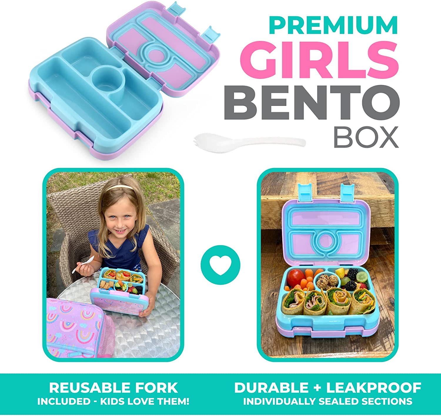 LONCHERA BENTO PARA NIÑOS, RECIPIENTES DE PREPARACIÓN DE COMIDAS - 2