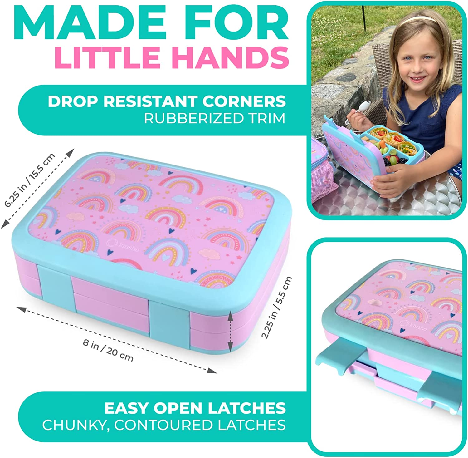 LONCHERA BENTO PARA NIÑOS, RECIPIENTES DE PREPARACIÓN DE COMIDAS - 3