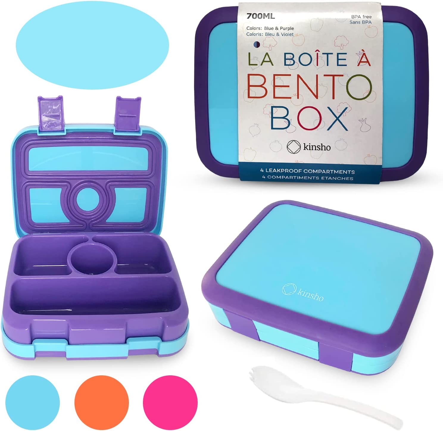 LONCHERA BENTO PARA NIÑOS PEQUEÑOS, TAPA SEGURA - 1